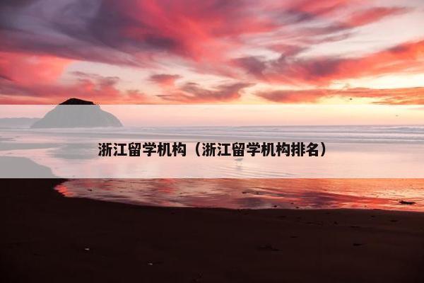 浙江留学机构（浙江留学机构排名）