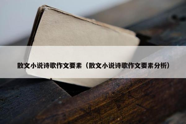 散文小说诗歌作文要素（散文小说诗歌作文要素分析）