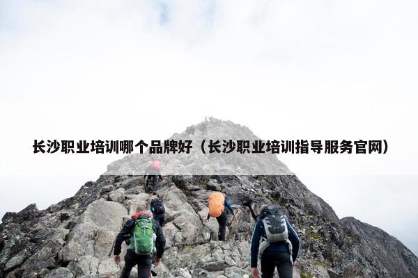 长沙职业培训哪个品牌好（长沙职业培训指导服务官网）