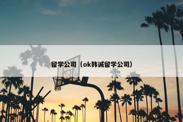 留学公司（ok韩诚留学公司）