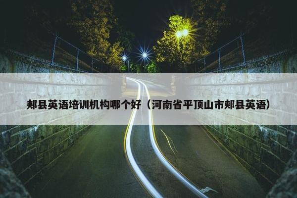 郏县英语培训机构哪个好（河南省平顶山市郏县英语）