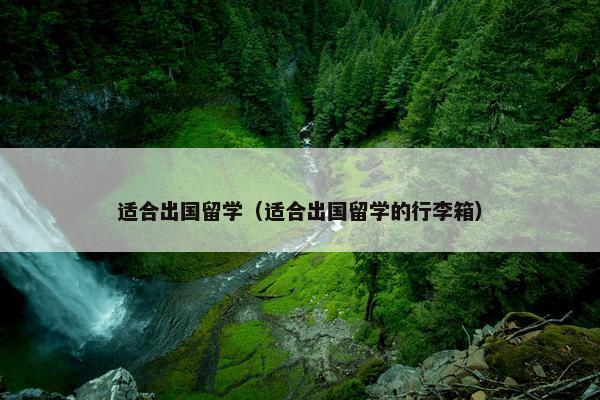 适合出国留学（适合出国留学的行李箱）