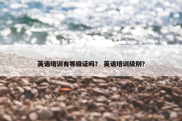 英语培训有等级证吗？ 英语培训级别？