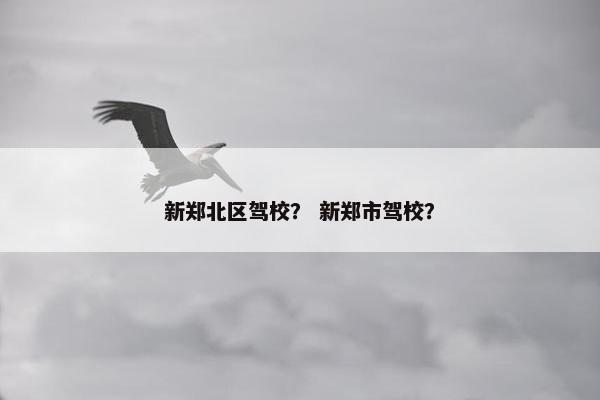 新郑北区驾校？ 新郑市驾校？