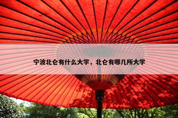宁波北仑有什么大学，北仑有哪几所大学