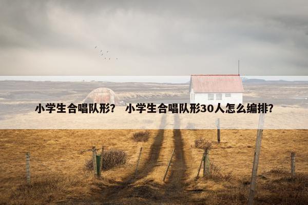 小学生合唱队形？ 小学生合唱队形30人怎么编排？