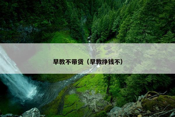 早教不带货（早教挣钱不）