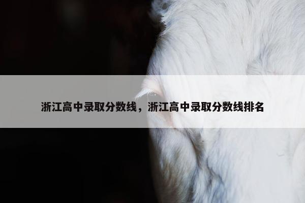 浙江高中录取分数线，浙江高中录取分数线排名