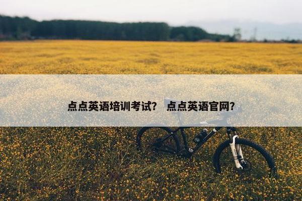 点点英语培训考试？ 点点英语官网？