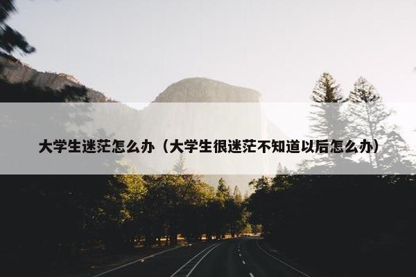 大学生迷茫怎么办（大学生很迷茫不知道以后怎么办）