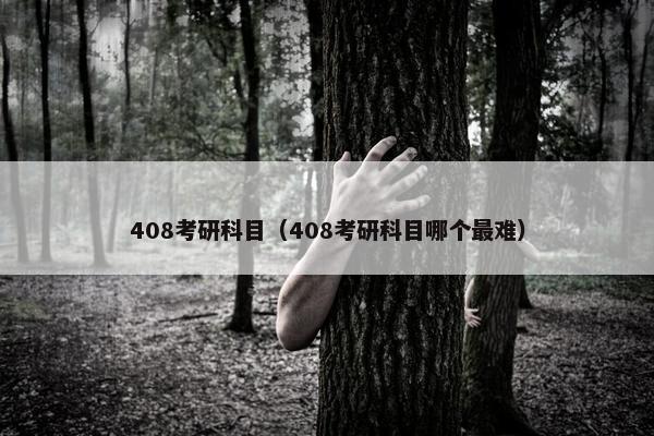 408考研科目（408考研科目哪个最难）