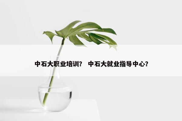 中石大职业培训？ 中石大就业指导中心？