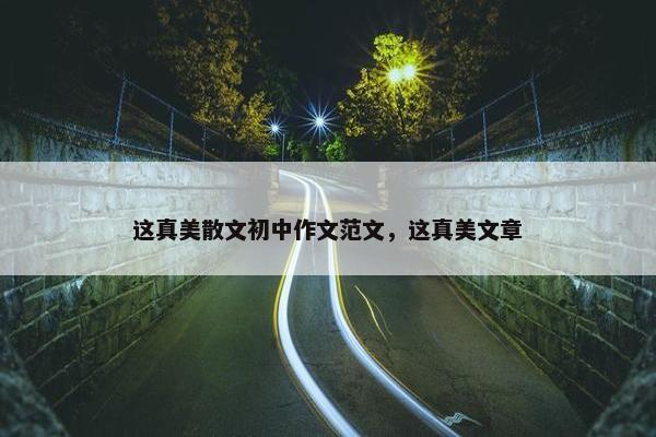 这真美散文初中作文范文，这真美文章