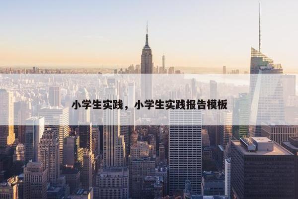小学生实践，小学生实践报告模板