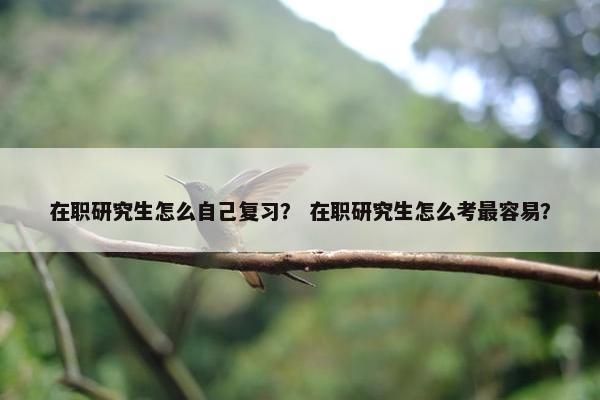 在职研究生怎么自己复习？ 在职研究生怎么考最容易？