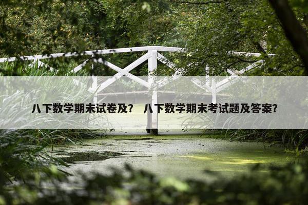 八下数学期末试卷及？ 八下数学期末考试题及答案？