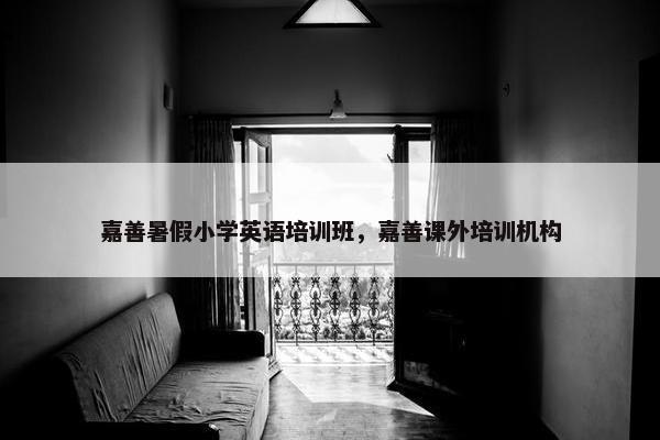 嘉善暑假小学英语培训班，嘉善课外培训机构