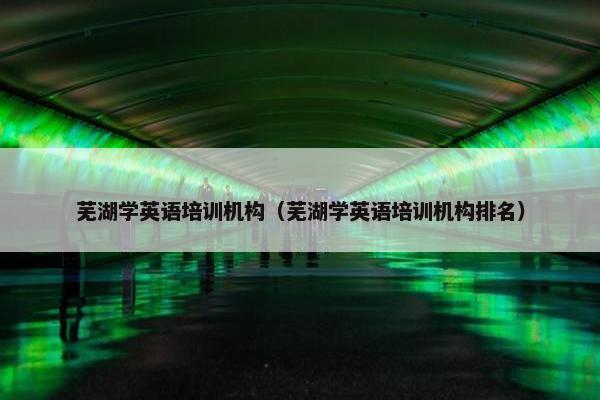 芜湖学英语培训机构（芜湖学英语培训机构排名）