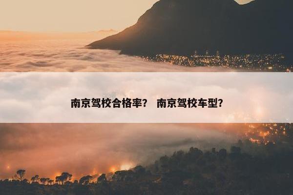 南京驾校合格率？ 南京驾校车型？