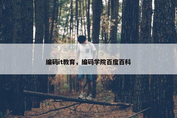 编码it教育，编码学院百度百科