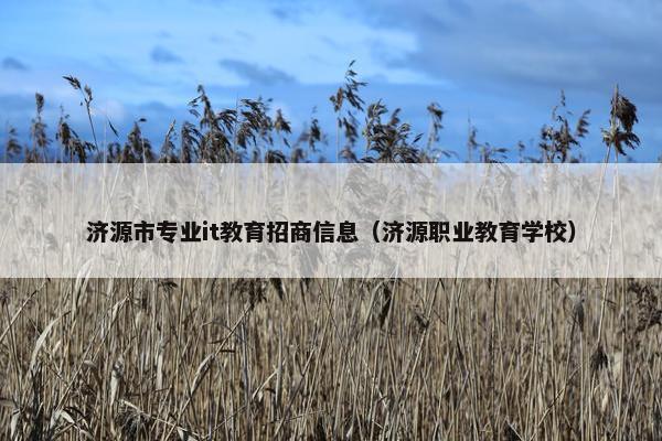 济源市专业it教育招商信息（济源职业教育学校）