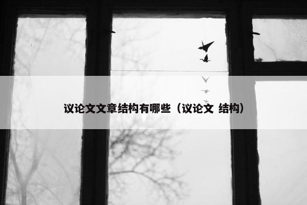 议论文文章结构有哪些（议论文 结构）