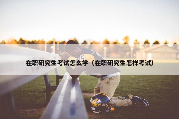 在职研究生考试怎么学（在职研究生怎样考试）