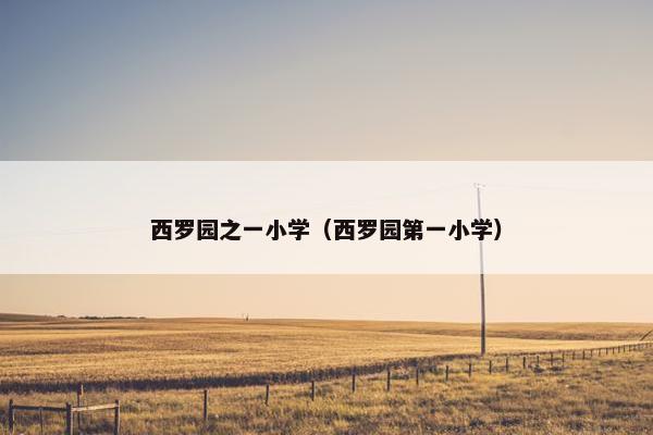 西罗园之一小学（西罗园第一小学）