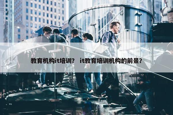 教育机构it培训？ it教育培训机构的前景？