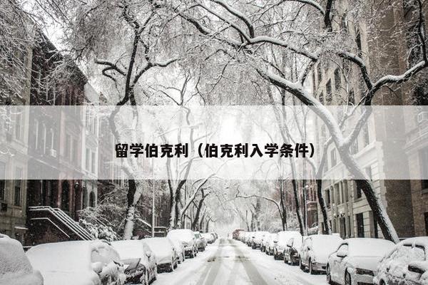 留学伯克利（伯克利入学条件）