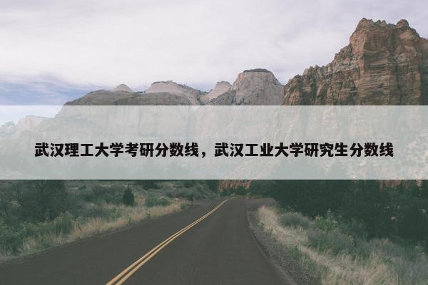 武汉理工大学考研分数线，武汉工业大学研究生分数线