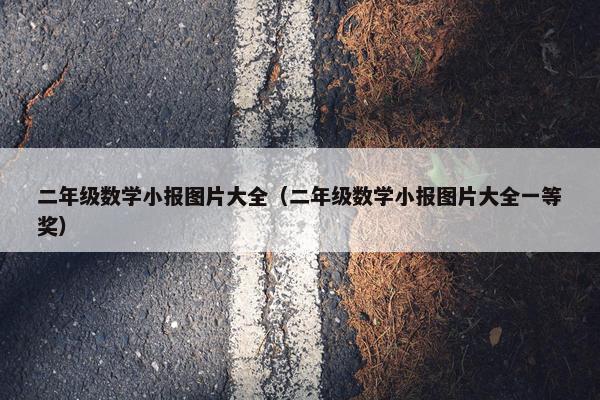 二年级数学小报图片大全（二年级数学小报图片大全一等奖）