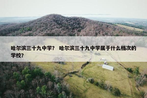 哈尔滨三十九中学？ 哈尔滨三十九中学属于什么档次的学校？