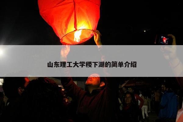 山东理工大学稷下湖的简单介绍
