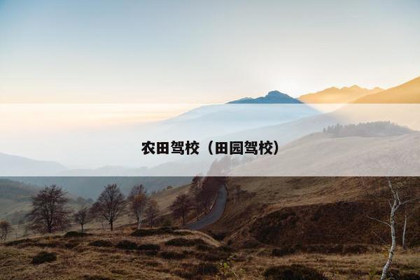 农田驾校（田园驾校）
