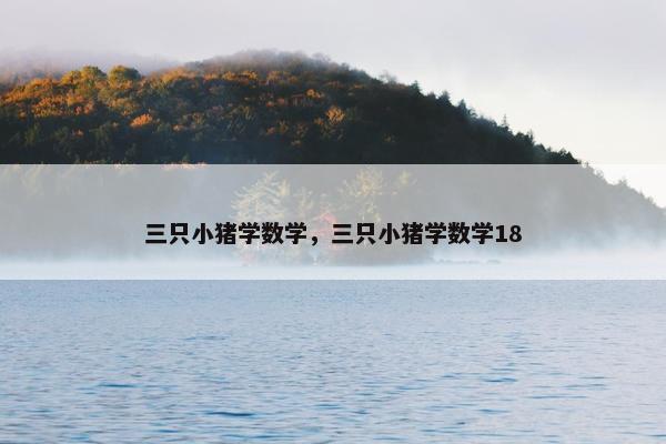 三只小猪学数学，三只小猪学数学18