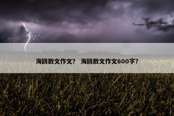 海鸥散文作文？ 海鸥散文作文600字？