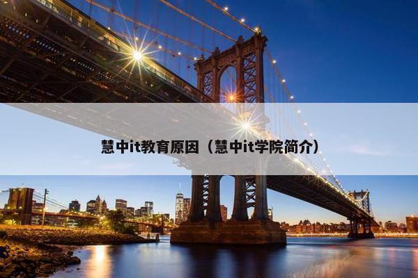 慧中it教育原因（慧中it学院简介）