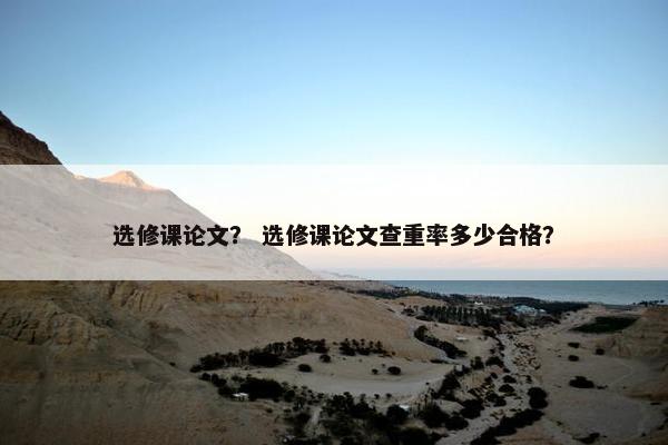选修课论文？ 选修课论文查重率多少合格？