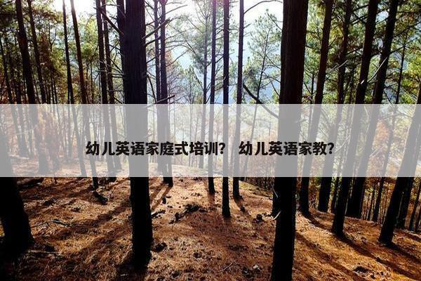 幼儿英语家庭式培训？ 幼儿英语家教？