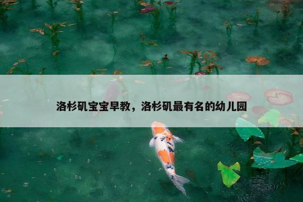 洛杉矶宝宝早教，洛杉矶最有名的幼儿园