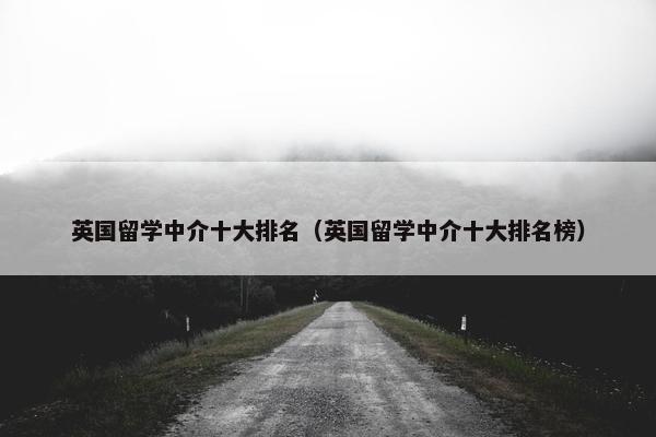 英国留学中介十大排名（英国留学中介十大排名榜）