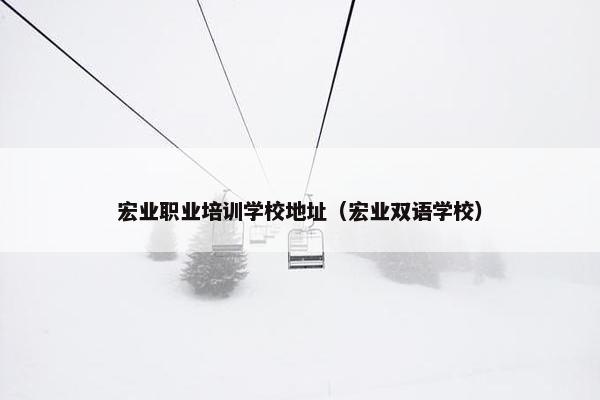 宏业职业培训学校地址（宏业双语学校）