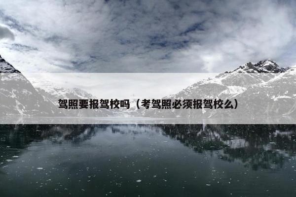 驾照要报驾校吗（考驾照必须报驾校么）