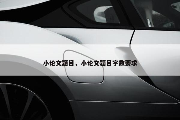 小论文题目，小论文题目字数要求
