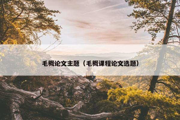 毛概论文主题（毛概课程论文选题）