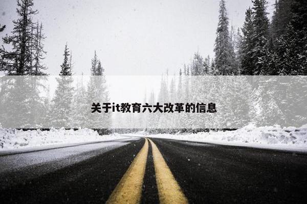 关于it教育六大改革的信息