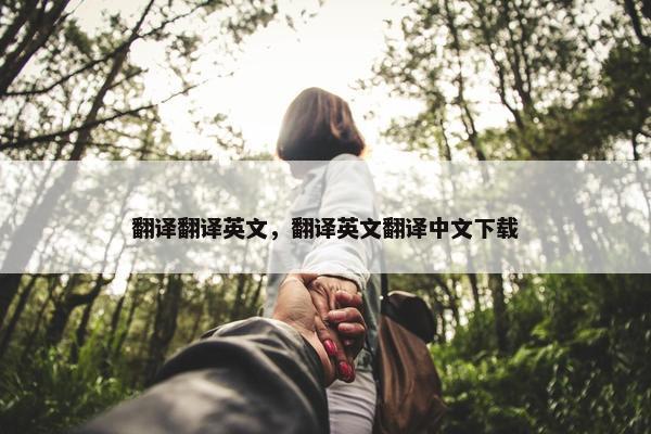翻译翻译英文，翻译英文翻译中文下载