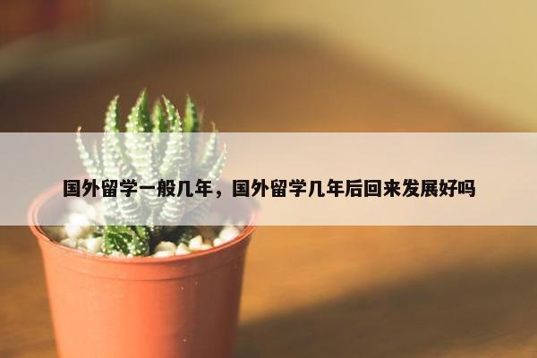 国外留学一般几年，国外留学几年后回来发展好吗