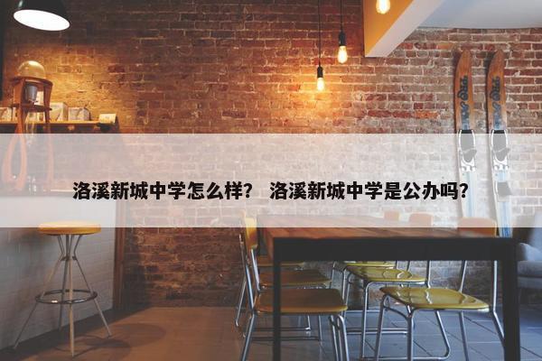 洛溪新城中学怎么样？ 洛溪新城中学是公办吗？